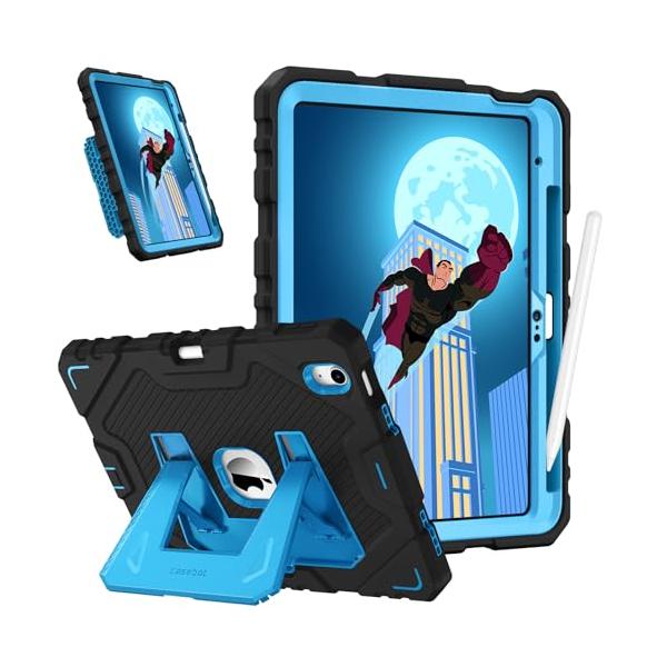 Fintie iPad 第11世代 (A16、2025) / 第10世代 (2022) ケース 11/10.9インチ キッズケース 子供用 耐久 耐衝撃 頑丈 全面保護 内蔵スタンド付き Pencil 収納可能