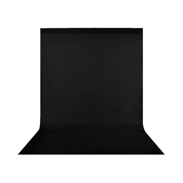 Hemmotop 背景布 黒 布 暗幕 ブラック 1.5m x 2.0m ポール対応 バックグラウンド ポリエステル バックスクリーン 150 x 200 cm 背景紙 写真撮影用 布バック 人物