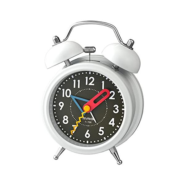 本体サイズ：(約)高さ11.2*幅8.2*奥行き6.2cm本体重量：(約)170g材質：スチール、ガラス機能：連続秒針、ベル音アラーム、スヌーズ機能、ライト推奨電池：単3マンガン乾電池*1 (別売)ホーム＆キッチン:インテリア:置き時計・掛...