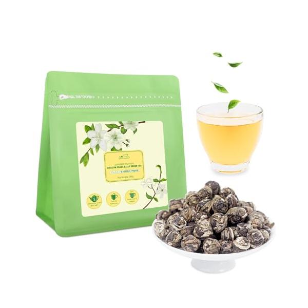 LWXLJMJZC-100g ジャスミン茶 中国茶 茉莉花香 茉莉龍珠 白龍珠 緑茶