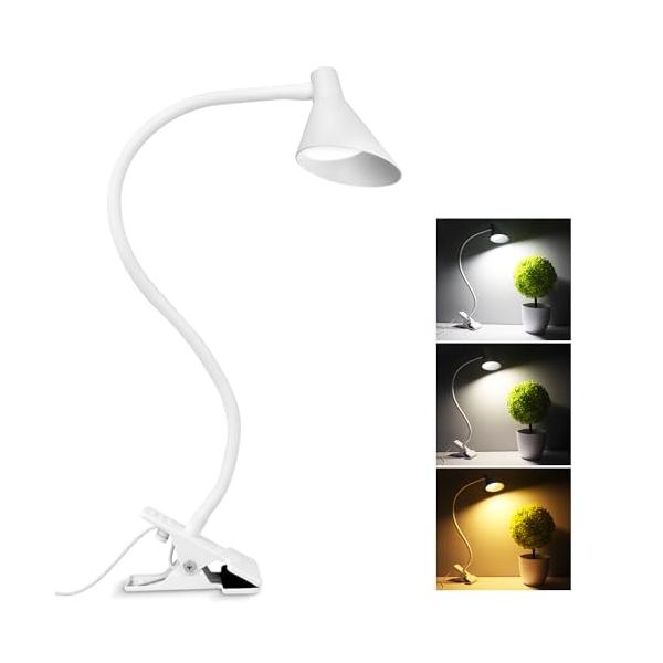 3 色温調整&amp;10階段調光可能 該クリップライトは暖かい光 3000k 、暖かい白い光 4500k と白い光 6500k の3種類色温度光であり、あなたの好きな光を満足することはできます。10階段調光可能、プロ調光、讀書ライト照明均...