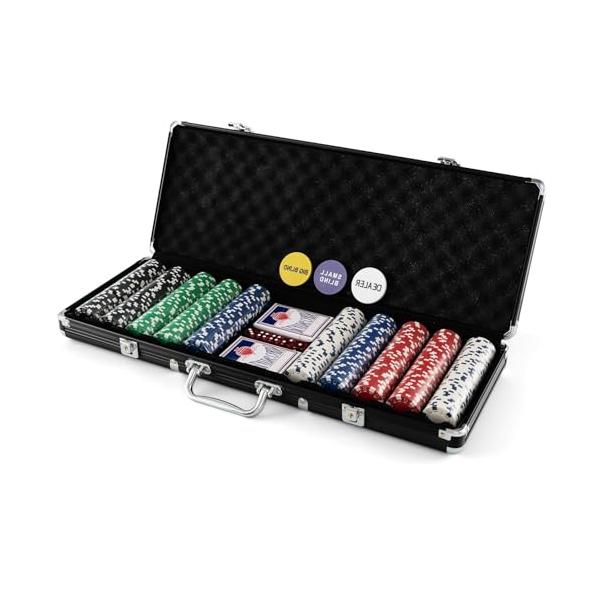 ポーカーチップ　カジノチップ　500枚 Amazon | COSTWAY ポーカーセット 500枚チップ 数字入り マット
