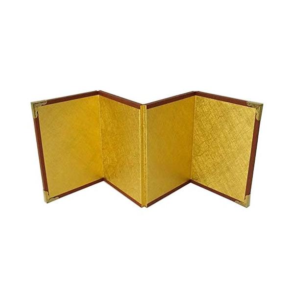 他サイト： ミニ金屏風 4曲 小 110*302mmの商品画像