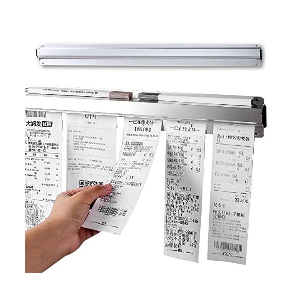 サイズ：40cm 注文伝票をさっと挟める 壁掛けタイプのオーダークリッパーです。場所を取らずスマート、オーダー票の整理整頓にとても役立ちます。 伝票差しの角はラウンドデザインになっていて、万が一の怪我を防止します。 差し込みスムーズ 伝票ホ...