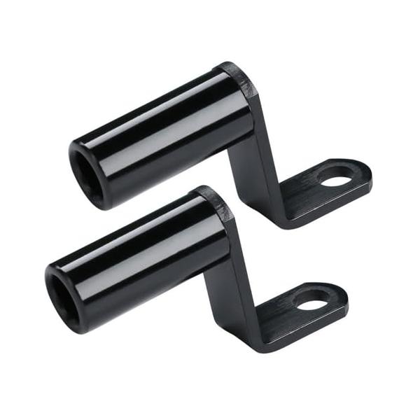 製品仕様  ： サイズ：長さ：90mm 幅：50mm 高さ：20mm 重量：40g 材質：高品質アルミニウム合金 適用サイズ：直径10mmのバックミラー カラー：ブラック 数量：2個  高品質の素材  ： この製品は、軽くて丈夫で安定した高...