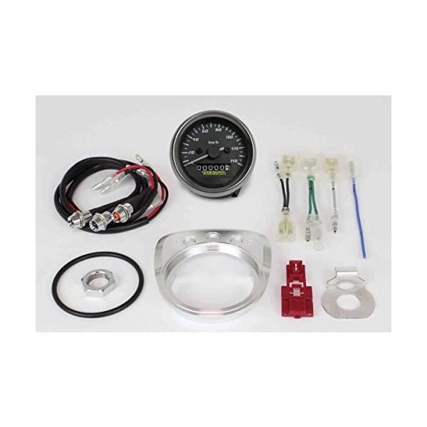 SP武川(TAKEGAWA) スピードメーターキット Dタイプ ブラック&ホワイト