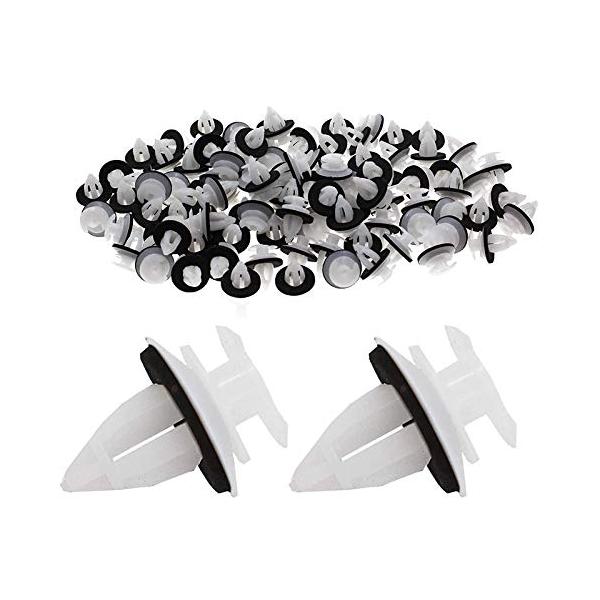 Huhne 100個 51418224768 プラスチックのリベットクリップ E46 E53 E90 E91 E70用のドアパネル自動ファスナー トリムパネルのプッシュリテーナー