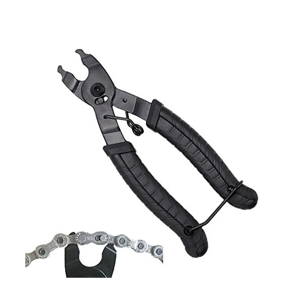 チェーンの取り外しや取り付けが容易に行えます 2 in 1ミッシングリンク専用工具、ミッシングリンクの取り外しや取り付けに特化した工具であるため、チェーンを取り外したり装着したりするための両用ペンチ。 携帯性にも優れています 工具箱に収納し...