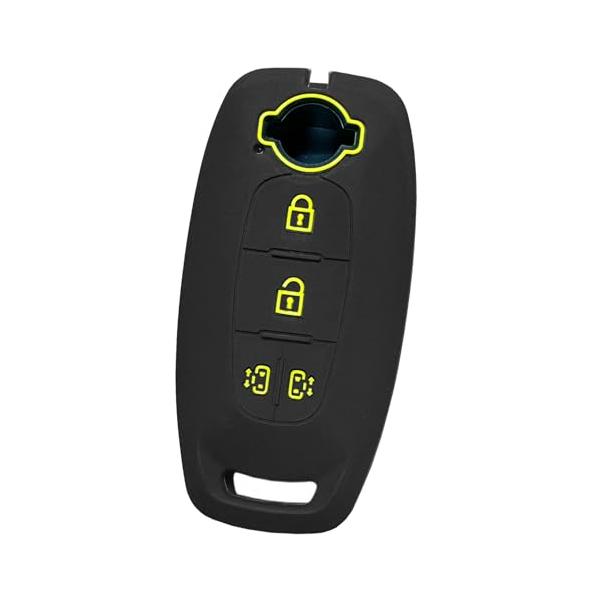 IKT 日産車用 スマートキー用シリコンカバー 4ボタン / セレナ  2023*  / ルークス  2023*  / など 専用設計でピッタリサイズ 傷防止 さらさらシリコン ニッサン