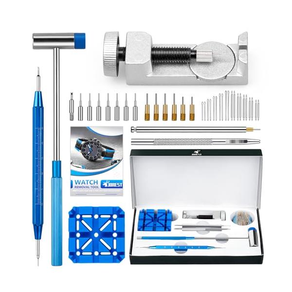 他製品との違い -- 他製品と比較して、ベルトの長さを調整するために革製の時計穴あけ器が追加されています。打撃ロッドの長さを長くし、両頭ハンマーのハンドルも改良して操作しやすくしました。パンチ針を短くし、金属保護を採用しているため、曲がりに...