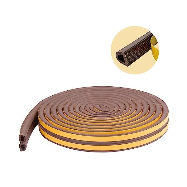 材質 ドア・窓用シールは、耐熱性・耐寒性に優れた高品質のゴム素材を使用しているため、長期間にわたって安定した効果を発揮します。 サイズ ドア・窓用シールはブラウンDタイプ9*6 6mパック で、隙間を埋めて閉じたドアにソフトに接触し、衝撃音...