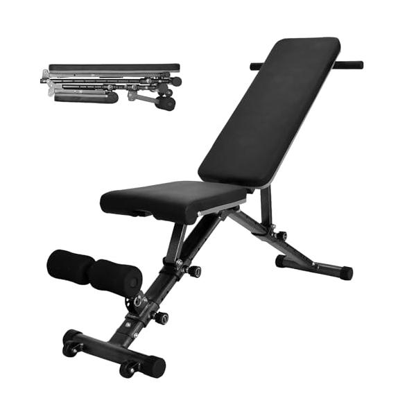 BARWING(バーウィング) 可変式 トレーニングベンチ 4WAY インクラインベンチ 折り畳み デクラインベンチ フラットベンチ 角度調節簡単 収納便利 アジャスタブル