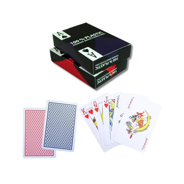 プラスチック製トランプ カットカード付属 赤青2個セット : 4Speed