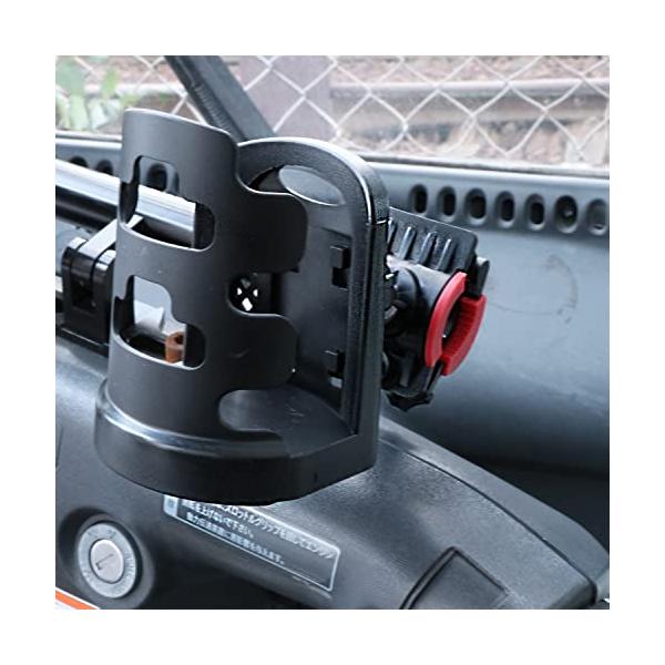 tcnsaisei shop バイク用ドリンクホルダー ３６０*回転/ボトルサイズ調整可 カップホルダー オートバイ用「工具不要で誰でもお手軽に装着可能です*」車＆バイク/バイクアクセサリ/ドリンクホルダー