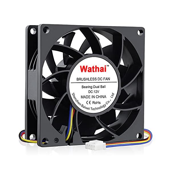 pcケース　ファン7個➕CPUクーラー付き Wathai 80mm x 25mm PCコンピュータケースファン PWM 12V 4ピン