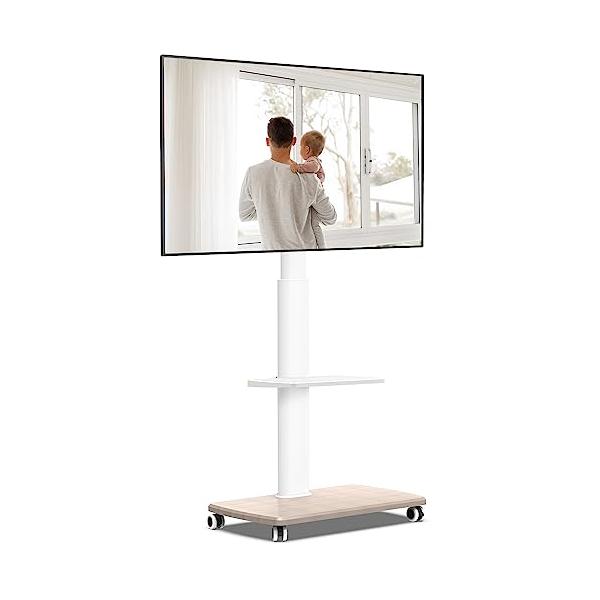 テレビスタンド 四脚 テレビ台 壁寄せ 自立式 tvスタンド32〜70インチ対応 FITUEYES テレビスタンド 32*70インチに対応 キャスター付き テレビ台