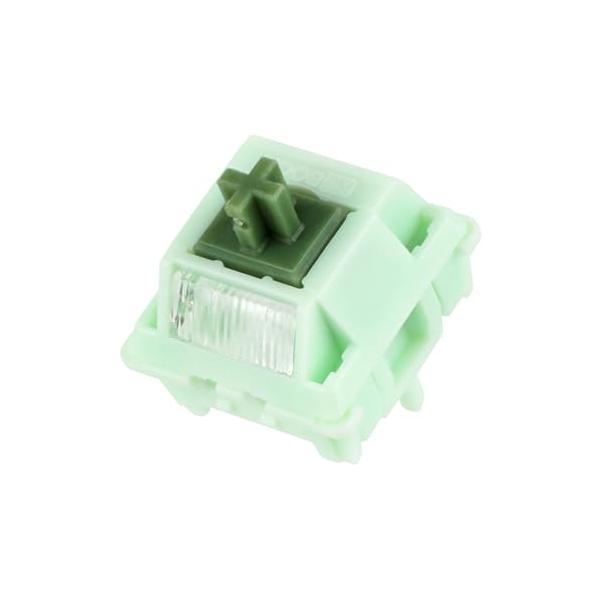 2024新登場 KiiBoom Matcha Latte V2 リニアメカニカルスイッチセット ライトディフューザー付き 潤滑済み 5ピンスイッチ メカニカルゲーミングキーボード用 35