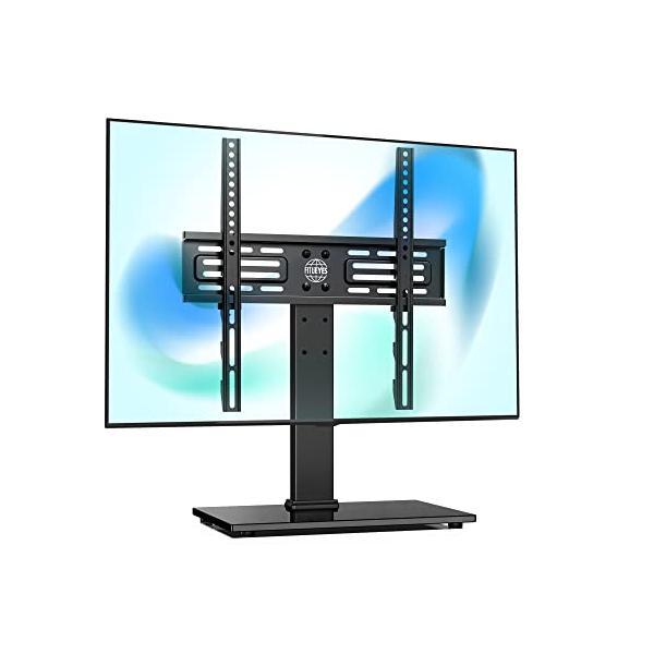 FITUEYES テレビスタンド 27*55インチ対応 壁寄せテレビスタンド テレビ台 ロータイプ 卓上用 高さ調節可能 TT103701GB