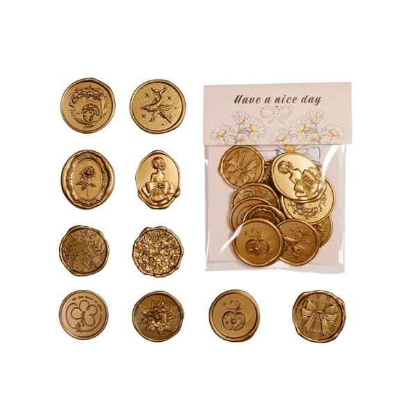 シーリングワックスシール ✩.*˚ 封蝋ステッカー 171 シーリングスタンプ シール シーリングワックス 立体ステッカー 手紙