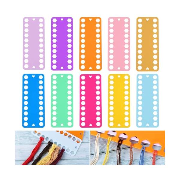 便利：刺繍フロスオーガナイザーを使えば、余った糸を整理してほぐしたり、裁縫道具を簡単に収納したり、絡まりを防いだり、簡単・便利に分類したりできます。特長 - 刺繍糸ボビンには、結び目や絡まりを防ぎ、より多くのフロスを収納できるよう、20のク...