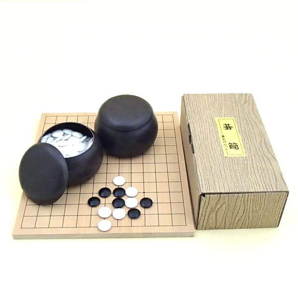 入門囲碁セット 囲碁ラボオリジナル 本榧に次ぐ ヒバ9・13路盤 両用