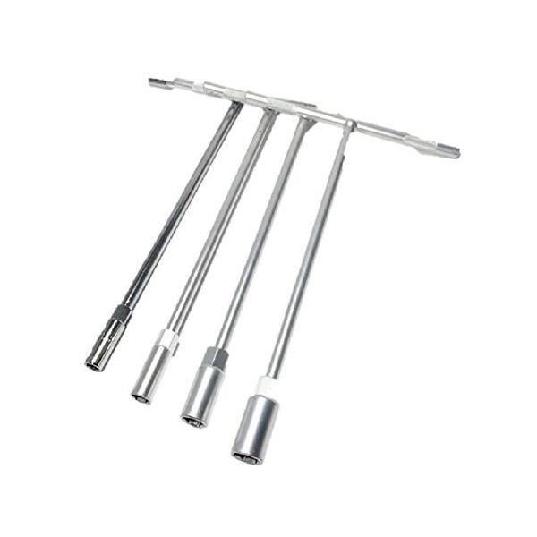 T-type セミディープタイプ T型 ソケットレンチ 4本セット 8mm、10mm、12mm、14mm