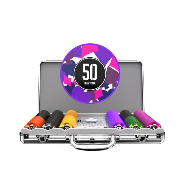 HEITOK ポーカーチップ ポーカーセット 300枚 数字入り 11.5g カジノ