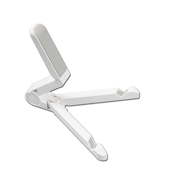 三脚タイプだから、安定感があります。安定感があるので、iPad利用時に、Bluetoothのキーボードを併用し、何処でもコンパクトにオフィスの出来上がります。7*１１インチiPadやタブレットPC、スマートフォンなどに対応する折り畳み式スタ...