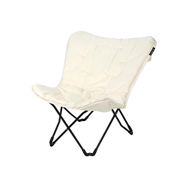 3脚セット キャプテンスタッグ リラックスクッションチェア キャンプ アウトドア リラックスクッションチェア 本体生地(ブラック) - アウトドア