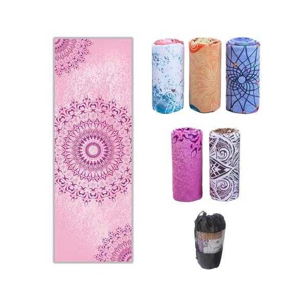 ヨガタオル ヨガラグ ホットヨガ 183cm*63cm 滑り止め 吸汗 速乾