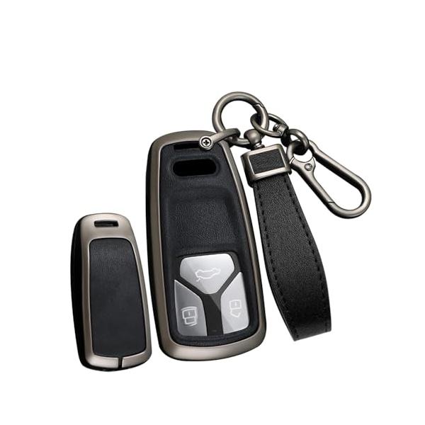 [TECART] アウディ専用 キーケース キーカバー キーホルダー 耐衝撃 保護 キーリング A4 A6 Q2 Q3 Q5 Q7 SQ5 FY SQ7 4M 
