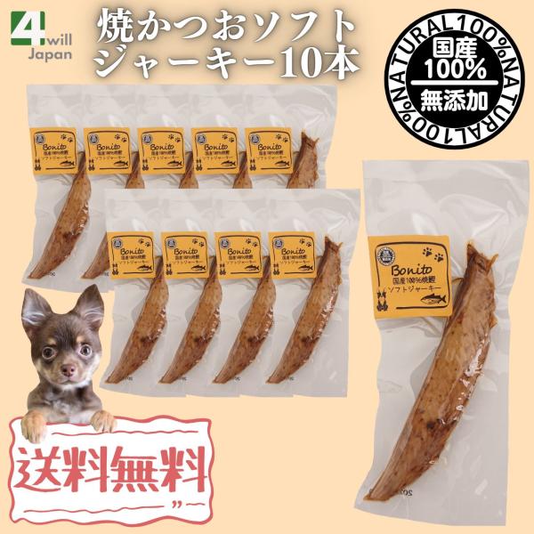 犬用焼きかつお 10本入り×25袋 焼かつお ソフトジャーキー 犬用 10本セット 国産 無添加 犬 おやつ