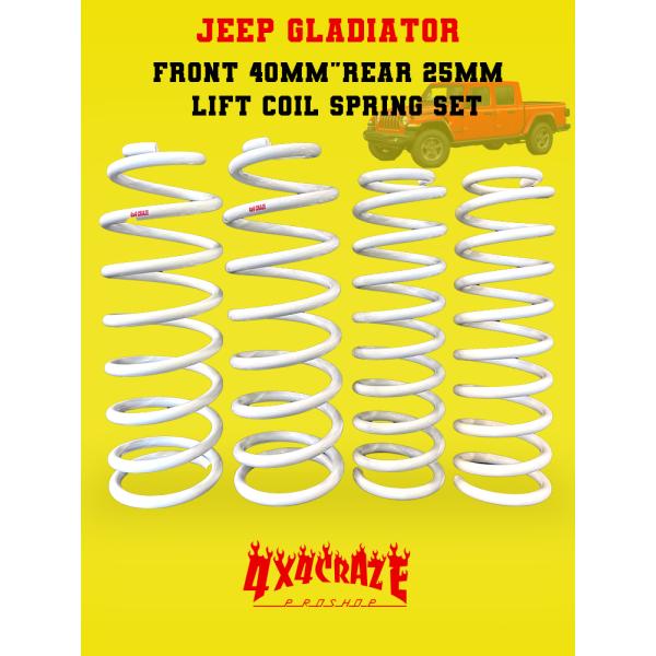 Jeep グラディエーター JT専用 フロント40mm リア25mm リフトアップスプリング　4x4CRAZE