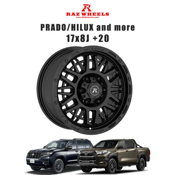 ランドクルーザープラド/ハイラックス RAZ WHEELS CV01 17x8J +20 LANDCRUISER PRADO/TOYOTA HILUX