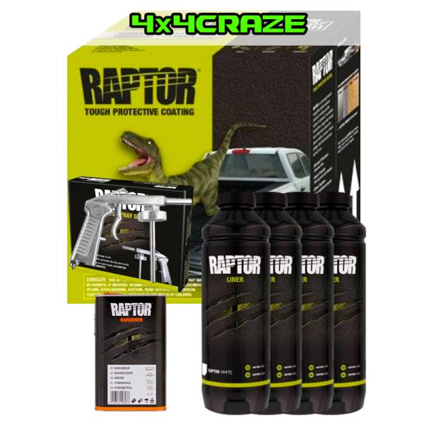 (即納)ラプターライナー ガン付き 4L ホワイト U-POL RAPTOR LINER 正規品