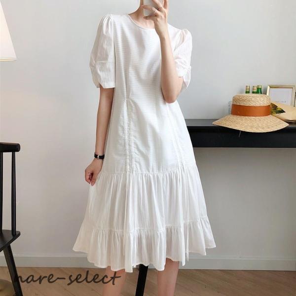 ワンピース レディース 40代 きれいめ 夏 シャツワンピース フレア