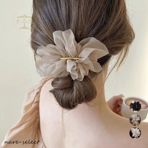 シフォンバレッタ レディースヘアアレンジ
