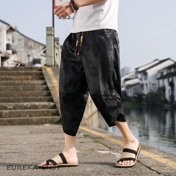 ワイドパンツ メンズ ズボン サルエルパンツ カジュアル ガウチョ