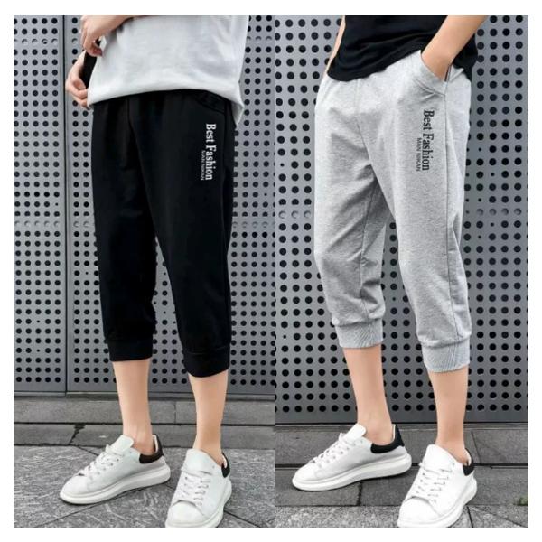クロップドパンツ メンズ サルエルパンツ 七分丈 スウェットパンツ