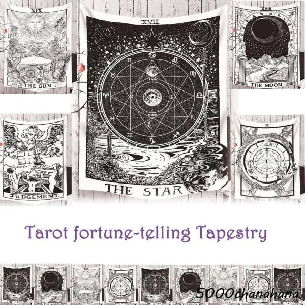 タペストリー タロット 占い 運命 恋愛 仕事 魔術師 女帝 皇帝 六芒星 おしゃれ 大判 大きい 癒し 部屋 飾り 飾り付け 景色 インテリア 動画撮影 コスプレ 西洋