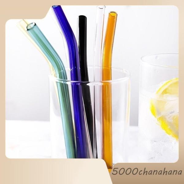 商品名:ガラスストロー ストロー ガラス ストレート 4本セット 洗浄ブラシ付き 夏 雑貨 来客用 普段 インテリア エコ マイストロー 曲がった 繰り返し                            商品説明:ストロー ガラス ...