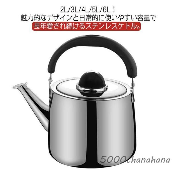やかん ステンレス ケトル 笛吹きケトル 2L 3L 4L 5L 6L 使いやすい