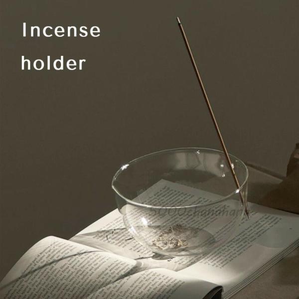 お香立て インセンスホルダー ガラス キャンドルホルダー 線香