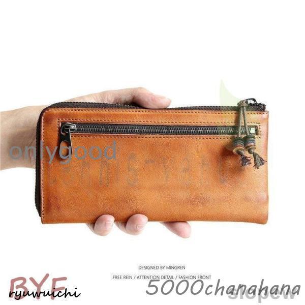 新品 多機能 栃木レザー 長財布 ヌメ革 本革 レザー メンズ 財布 大容量 ロングウォレット ラウンドファスナー 長財布 LLQB-0005 新品 多機能 栃木レザー 長財布 ヌメ革 本革 レザー メンズ 財布 大