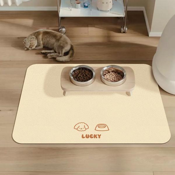 ペットマット 防水レザー製 猫犬兼用 ご飯マット 床 フローリング フロアマット 拭くだけ簡単 クッション お手入れ簡単 洗える ペット用 滑り止め 拭ける