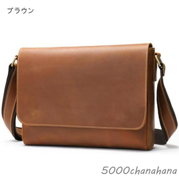 職人手作りヌメ革 メンズバッグ ショルダーバッグ メッセンジャーバック 斜めがけ 肩掛け レザー ビジネスバッグ おしゃれ 大容量 3色 通勤 LLB-0046