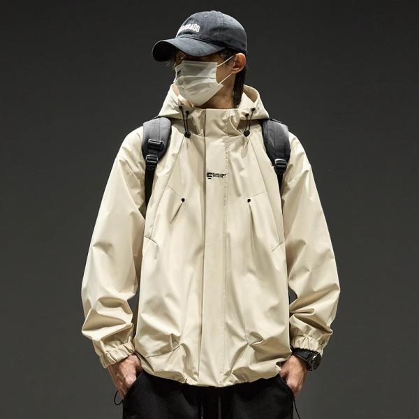 撥水 防風 ウインドブレーカー 上着 メンズ ナイロン ハーフジップ