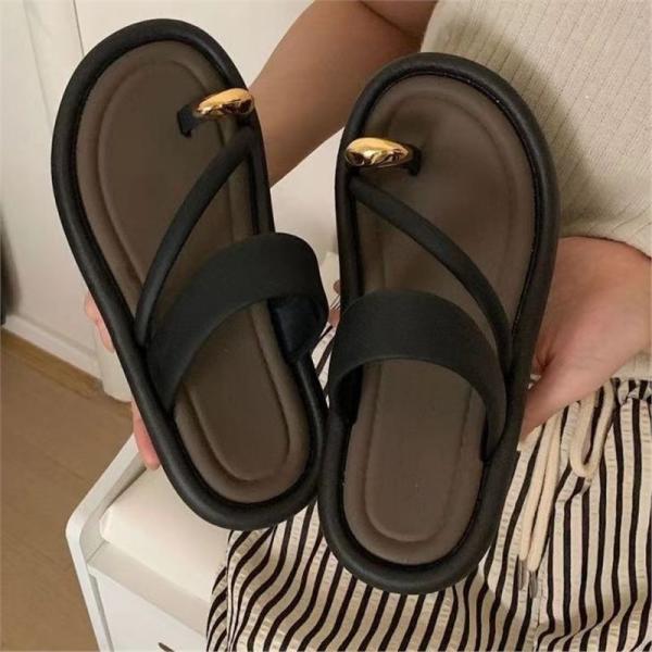 【送料無料】サンダル サムループトングサンダル レディース 女性 靴 厚底 フラットソール サムリング風 親指リング スリッパ ぞうり おしゃれ かわいい 普段使