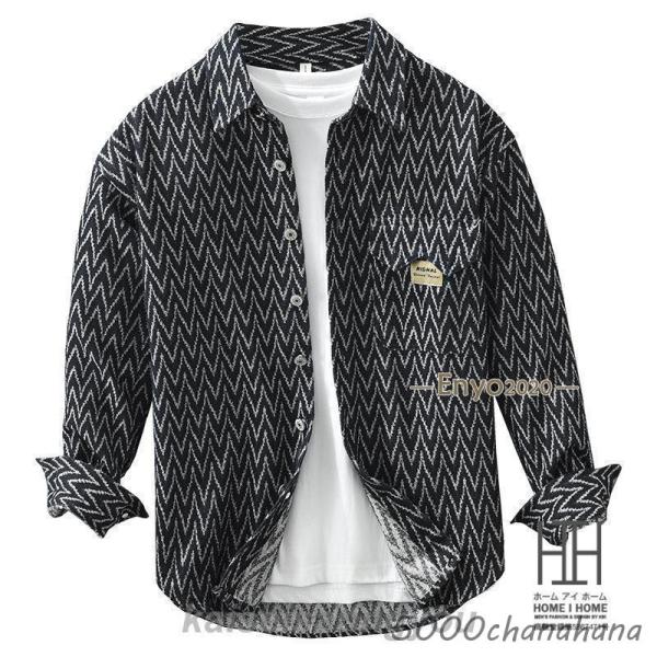 【holk】コットンブロード カバーオールジャケット長袖 シャツ シャツ カバーオール メンズ 長袖 柄物 柄シャツ ポケット おしゃれ