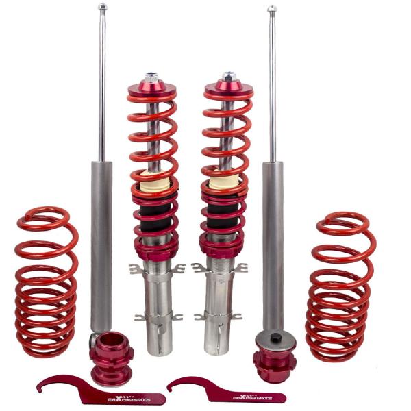 A3 車高調 アウディ 8L 2WD サスペンション 減衰調整 Maxpeedingrods レッド
